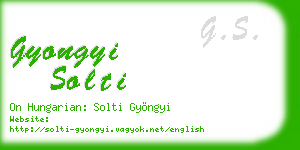 gyongyi solti business card