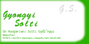 gyongyi solti business card